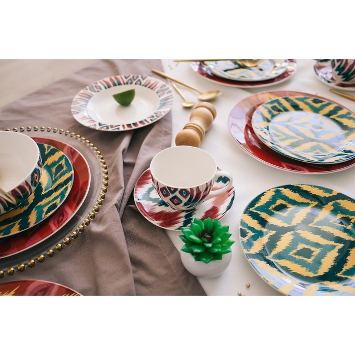 Сервиз фарфоровый чайный Доляна Askım, 12 предметов: 6 чашек 250 мл, 6 блюдец d=15 см ㅤ Сервиз фарфоровый чайный Доляна Askım, 12 предметов: 6 чашек 250 мл, 6 блюдец d=15 см ㅤ