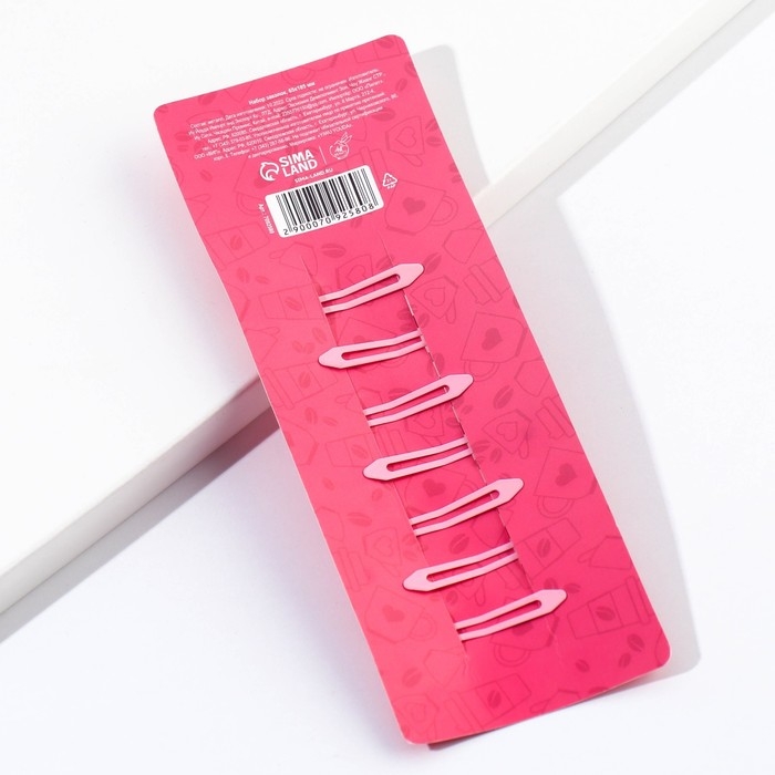 Заколки для волос «Girl in trend», 7 шт, 5 х 1 х 0,1см Заколки для волос «Girl in trend», 7 шт, 5 х 1 х 0,1см