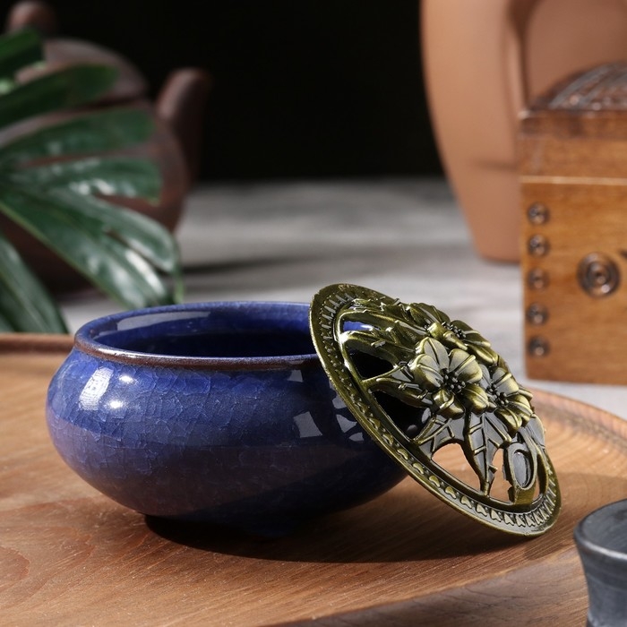 Курильница для любых благовоний  Курильница для любых благовоний "Авантюрин" керамическая, микс