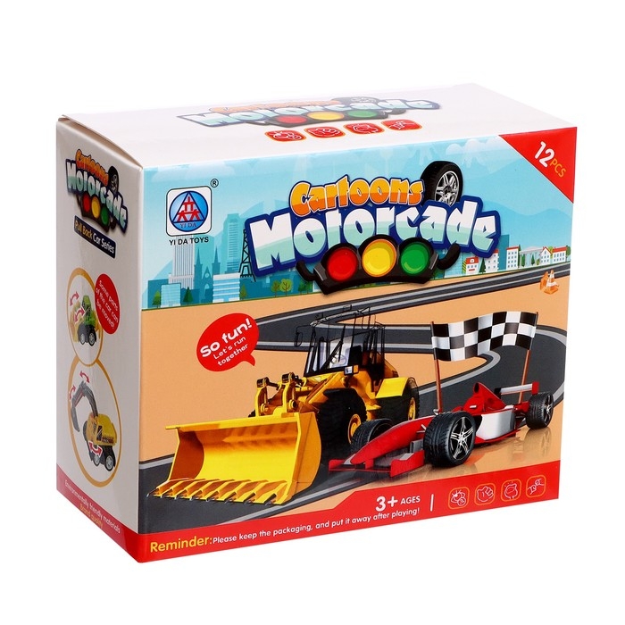 Набор инерционных машин «Город», 12 штук Набор инерционных машин «Город», 12 штук