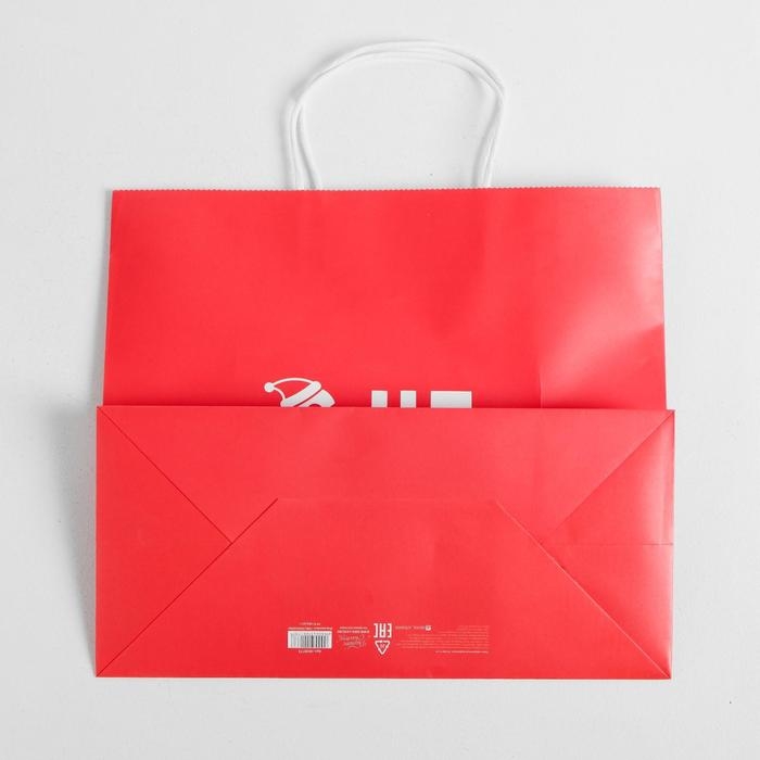 Пакет подарочный новогодний крафт «С НГ», 25 х 22 х 12 см, Новый год Пакет подарочный новогодний крафт «С НГ», 25 х 22 х 12 см, Новый год