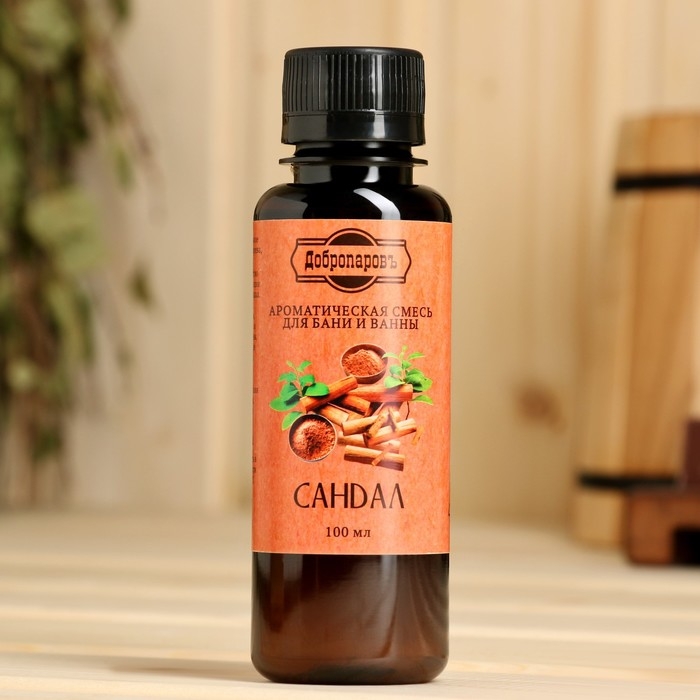 Ароматизатор для бани и ванны Ароматизатор для бани и ванны "Сандал" натуральная, 100 мл "Добропаровъ"