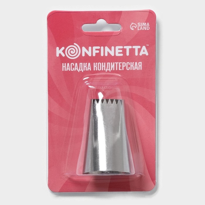 Насадка кондитерская KONFINETTA «Плетение», d=3 см, выход d=2 см, нержавеющая сталь Насадка кондитерская KONFINETTA «Плетение», d=3 см, выход d=2 см, нержавеющая сталь