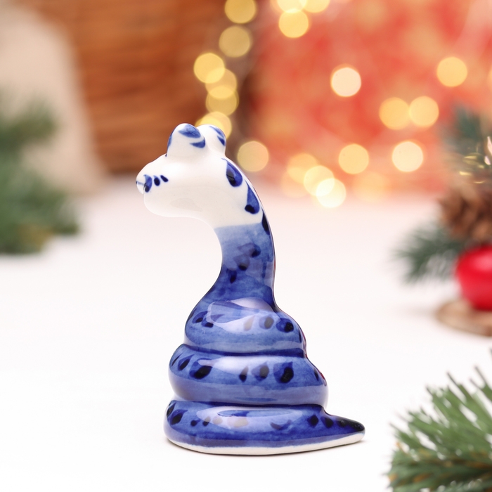 Сувенир Сувенир "Змея Черри", гжель, 8 см