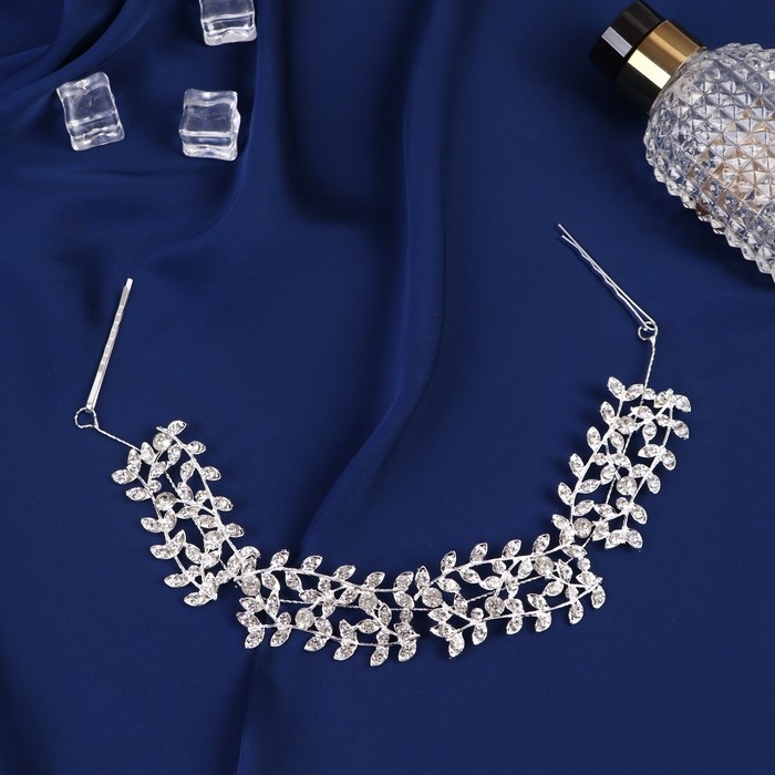 Аксессуар для волос Аксессуар для волос "Холли" лианы, 22 см, серебро