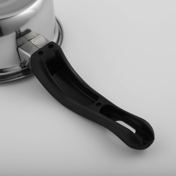 Сотейник из нержавеющей стали Доляна «Индия», 400 мл, d=12 см, пластиковая ручка, цвет серебряный Сотейник из нержавеющей стали Доляна «Индия», 400 мл, d=12 см, пластиковая ручка, цвет серебряный