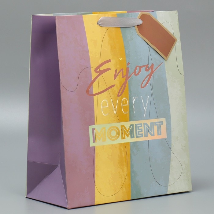 Пакет подарочный ламинированный, упаковка, «Лови момент», 25.4 х 30.5 х 12.7 см Пакет подарочный ламинированный, упаковка, «Лови момент», 25.4 х 30.5 х 12.7 см