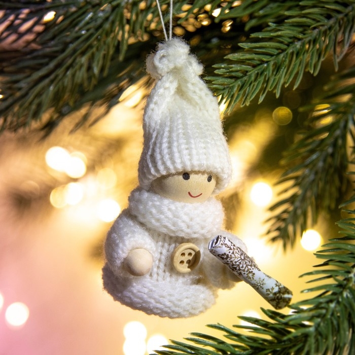 Ёлочная игрушка новогодняя новогодняя «Новый год: С Новым годом!», 7 см х 6 см х 3 см Ёлочная игрушка новогодняя новогодняя «Новый год: С Новым годом!», 7 см х 6 см х 3 см