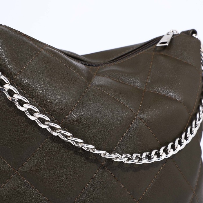 Сумка кросс-боди Janelli на молнии, наружный карман, цвет хаки Сумка кросс-боди Janelli на молнии, наружный карман, цвет хаки