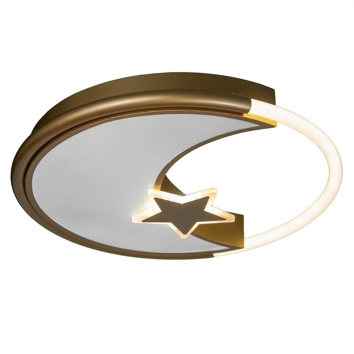 Люстра с ПДУ 2221/1 LED 110Вт диммер золото 48х48х7 см BayerLux