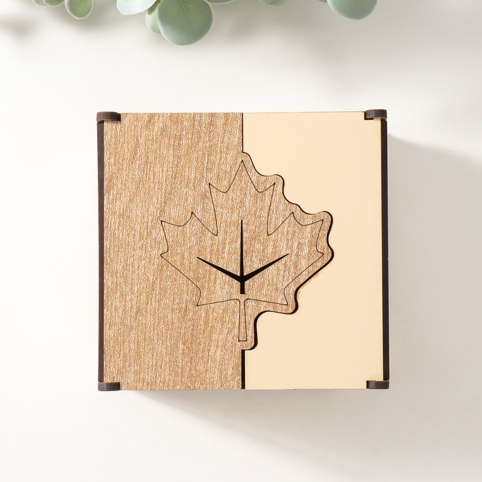 Шкатулка комбинированная  Шкатулка комбинированная "Лист" 10,5х10х7 см