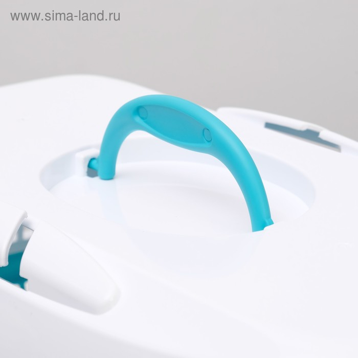 Переноска для животных до 12 кг  Переноска для животных до 12 кг "Пижон" 49х33х32см, металлическая дверь, бело-бирюзовая