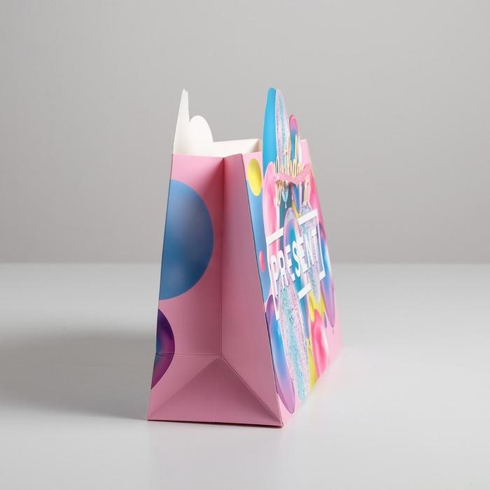 Пакет подарочный, упаковка, &laquo;Present&raquo;, 30 х 23 х 10 см