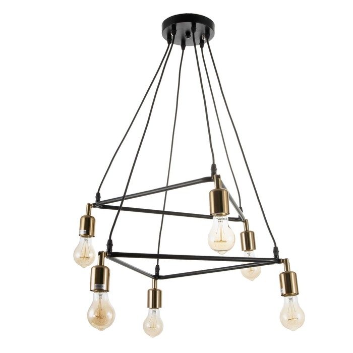 Люстра "Техно" 6хЕ27 черный 65х65х100 см BayerLux