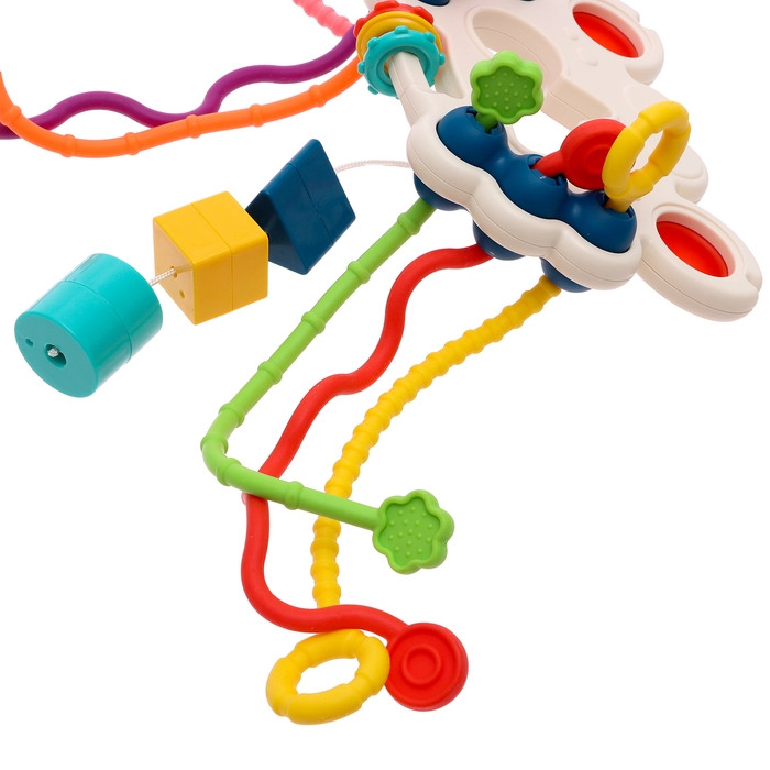 Игрушка развивающая для малышей «Крабик», тянучка с сортером Игрушка развивающая для малышей «Крабик», тянучка с сортером