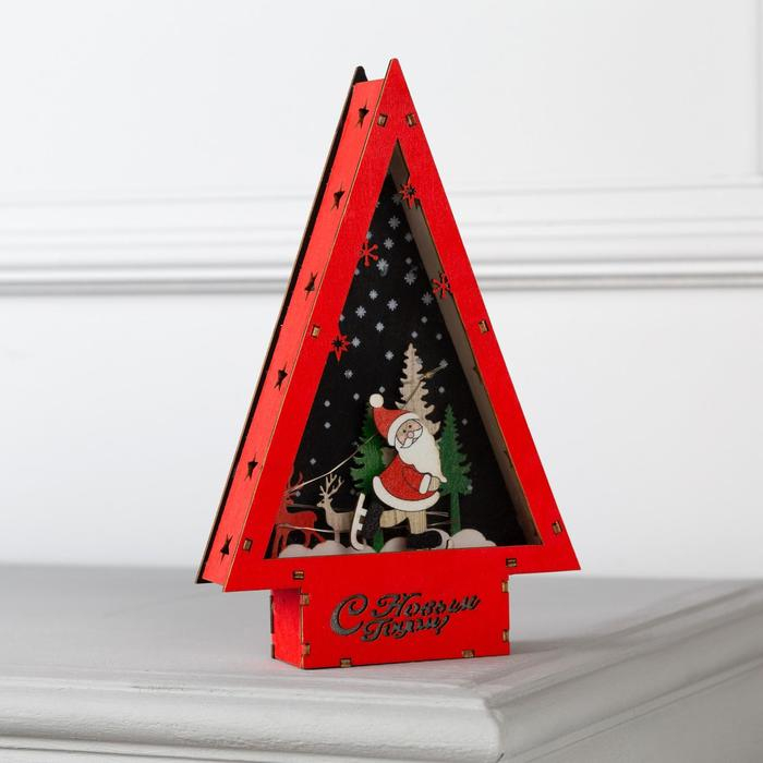 Светодиодная фигура «Дед Мороз на коньках» 14 × 22.5 × 4 см, дерево, батарейки АААх2 (не в комплекте), свечение тёплое белое Светодиодная фигура «Дед Мороз на коньках» 14 × 22.5 × 4 см, дерево, батарейки АААх2 (не в комплекте), свечение тёплое белое