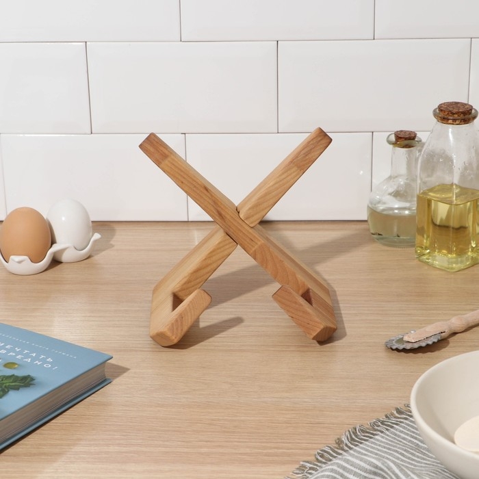 Подставка для книг, планшетов, 16,5×12,5×16,5 см, длина 1 детали 22,5 см, берёза Подставка для книг, планшетов, 16,5×12,5×16,5 см, длина 1 детали 22,5 см, берёза