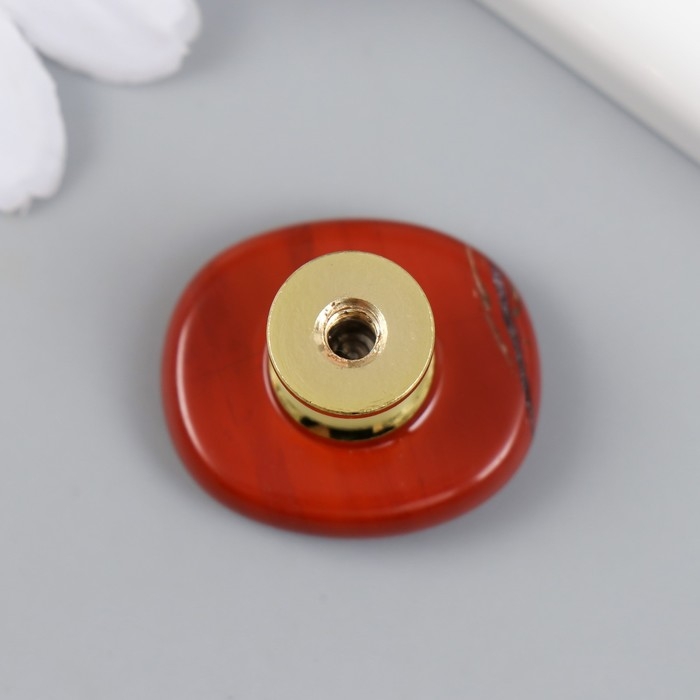 Ручка для шкатулки Ручка для шкатулки "Красный нефрит" 2,6х1,7 см