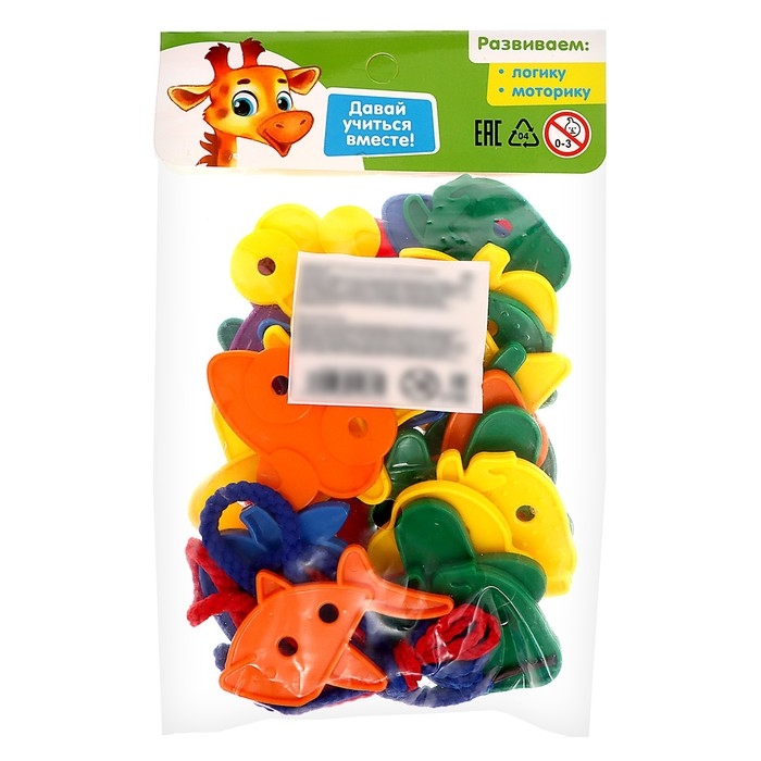 Шнуровка «Весёлые фигурки» под клапаном, 24 шт., по методике Монтессори Шнуровка «Весёлые фигурки» под клапаном, 24 шт., по методике Монтессори
