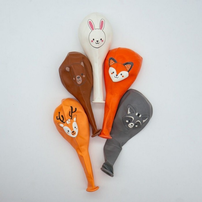 Шар латексный 12 Шар латексный 12" «Лесные друзья» пастель МИКС , 2ст., набор 25 уп.