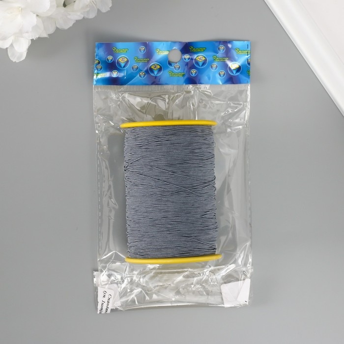 Спандекс для бисера, длина 500 м, цв. серый Спандекс для бисера, длина 500 м, цв. серый