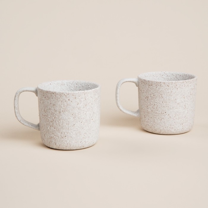 Набор кружек керамических SL Home «Арена Бланка», 280 мл, цвет белый Набор кружек керамических SL Home «Арена Бланка», 280 мл, цвет белый