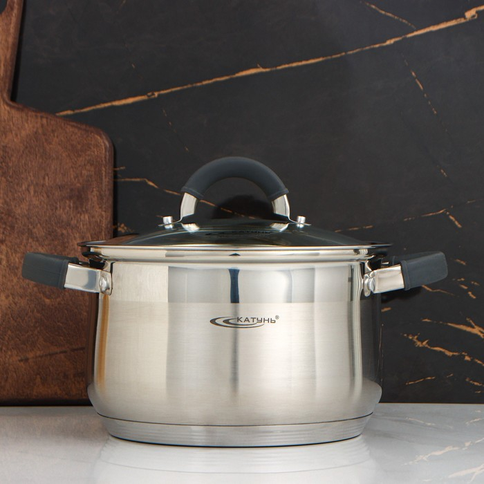 Кастрюля «Ирида», 3.9 л, d=20 см, капсульное дно, индукция Кастрюля «Ирида», 3.9 л, d=20 см, капсульное дно, индукция