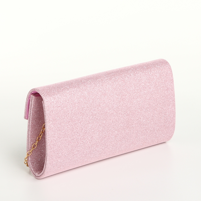 Сумка-клатч на магните, цвет розовый