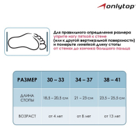 Роликовые коньки раздвижные ONLYTOP, р. 30-33, колёса PVC 64 мм