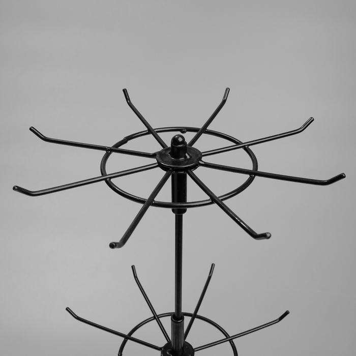 Вертушка, 2 яруса по 8 крючков, 21,5×21,5×41 см, цвет чёрный Вертушка, 2 яруса по 8 крючков, 21,5×21,5×41 см, цвет чёрный