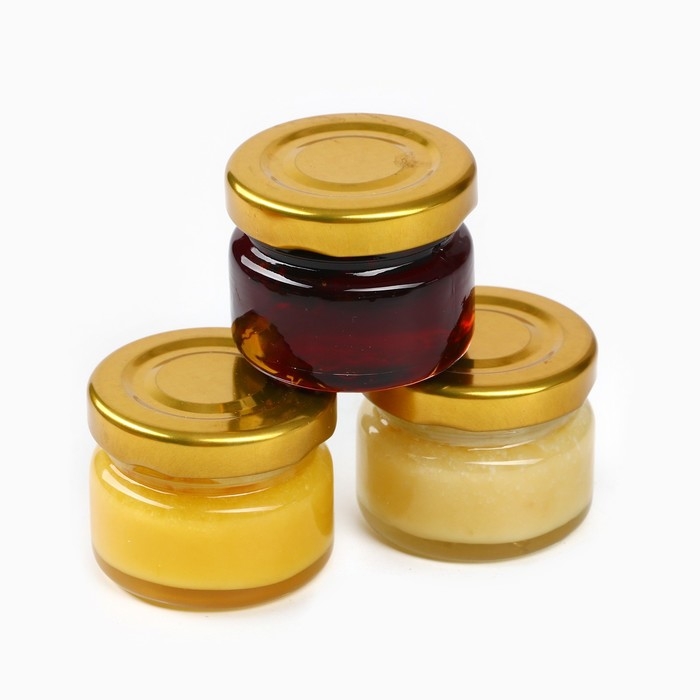 Новый год! Подарочный набор «Согревайся этой зимой», два Мёд кремовыйа и варенье с шишками, 3 х 30 г Новый год! Подарочный набор «Согревайся этой зимой», два Мёд кремовыйа и варенье с шишками, 3 х 30 г