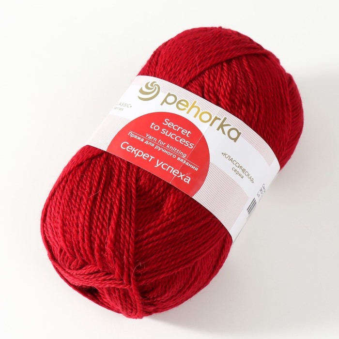Пряжа Пряжа "Секрет успеха" 100% шерсть 250м/100гр (363-Св.вишня)