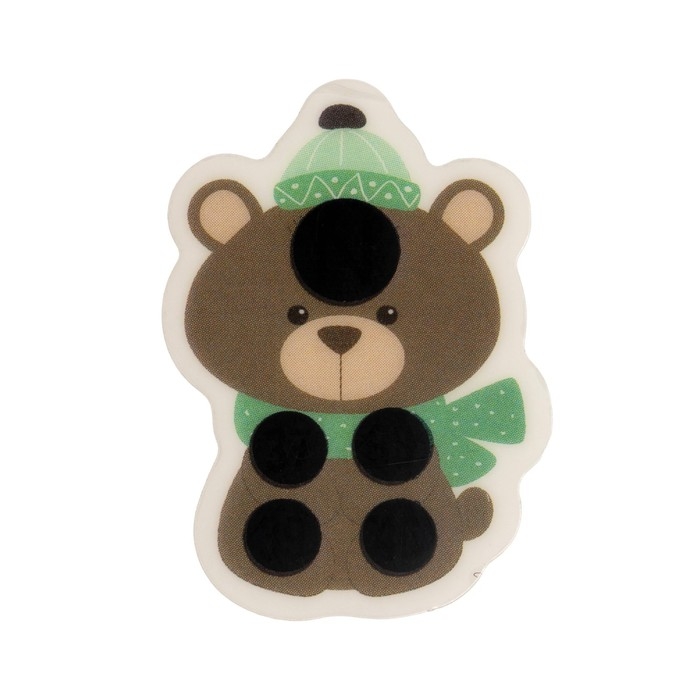 Детский термометр - наклейка налобный   Детский термометр - наклейка налобный  "Мишка", до 40°