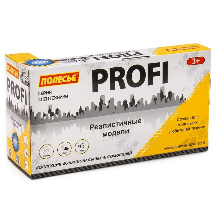 Кран «Профи», инерционный, световые и звуковые эффекты, цвет жёлтый Кран «Профи», инерционный, световые и звуковые эффекты, цвет жёлтый