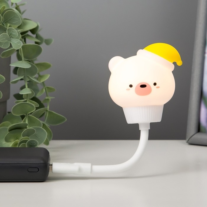 Подсветка для клавиатуры Подсветка для клавиатуры "Мишка" LED ночник USB белый 6,8х6х19 см RISALUX