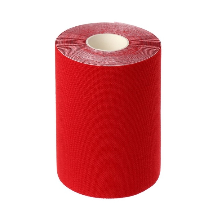 Кинезио - тейп, 10 см × 5 м, цвет красный Кинезио - тейп, 10 см × 5 м, цвет красный
