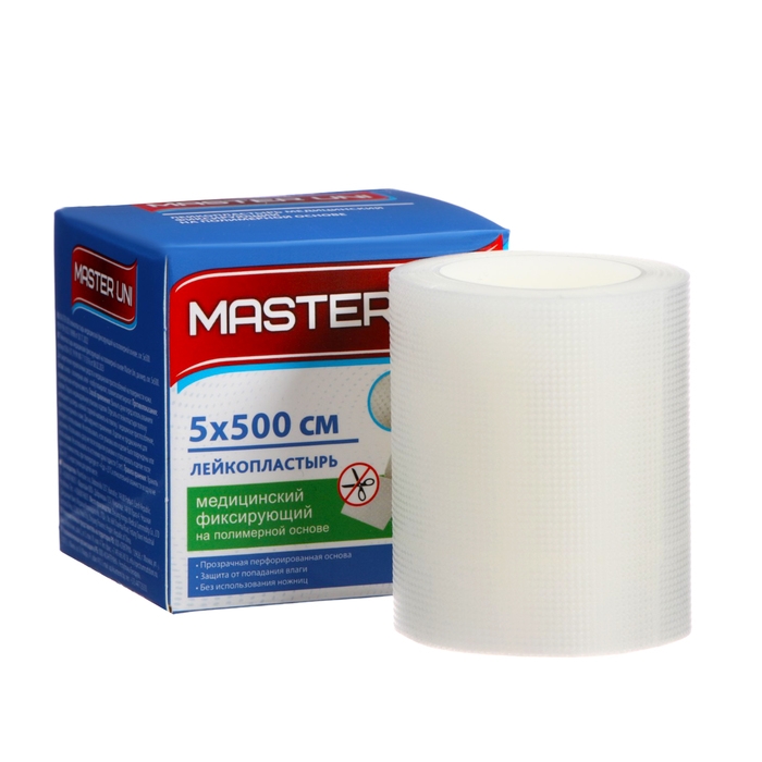 MASTER UNI лейкопластырь медицинский фиксирующий на полимерной основе, см: 5x500 MASTER UNI лейкопластырь медицинский фиксирующий на полимерной основе, см: 5x500