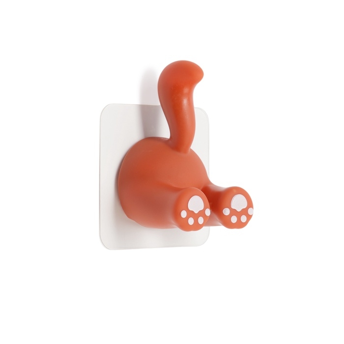 Крючок самоклеящийся CAPPIO MUMURING, однорожковый, оранжевый Крючок самоклеящийся CAPPIO MUMURING, однорожковый, оранжевый