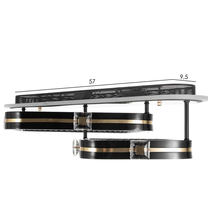 Люстра с ПДУ Люстра с ПДУ "Круз" 2хLED 88Вт 3000-6000К RGB черный золотой 63х45х16см