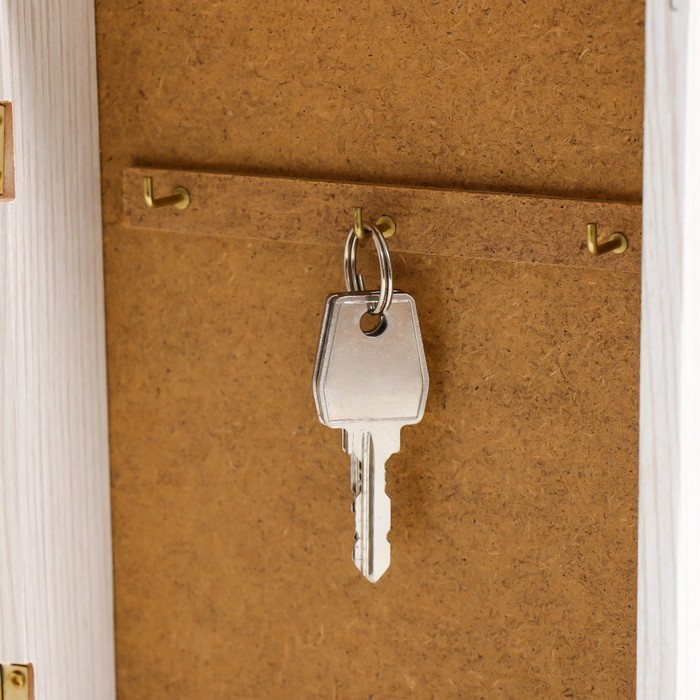 Ключница Ключница "Вензеля" 15х21 см молочный дуб МИКС