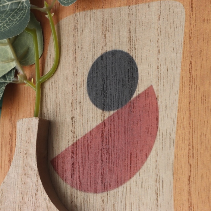 Крючки декоративные дерево Крючки декоративные дерево "Абстракция. Ваза с цветком" 1,5х19,5х23,5 см