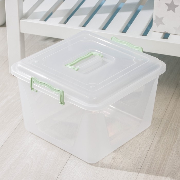 Контейнер для хранения с крышкой «Комфорт», 15 л, 32×34×22,5 см, цвет МИКС Контейнер для хранения с крышкой «Комфорт», 15 л, 32×34×22,5 см, цвет МИКС