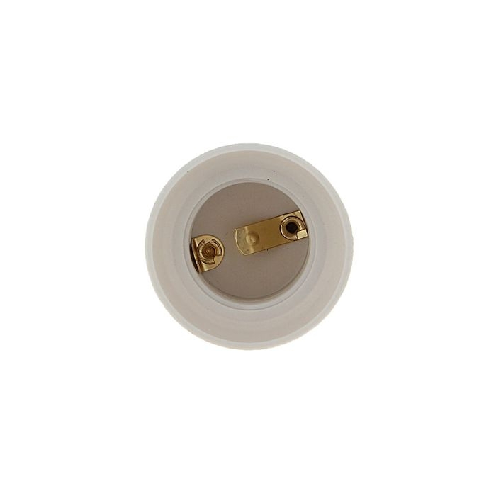 Переходник Ecola, вилка-патрон, Е27, 40 х 55 мм, белый