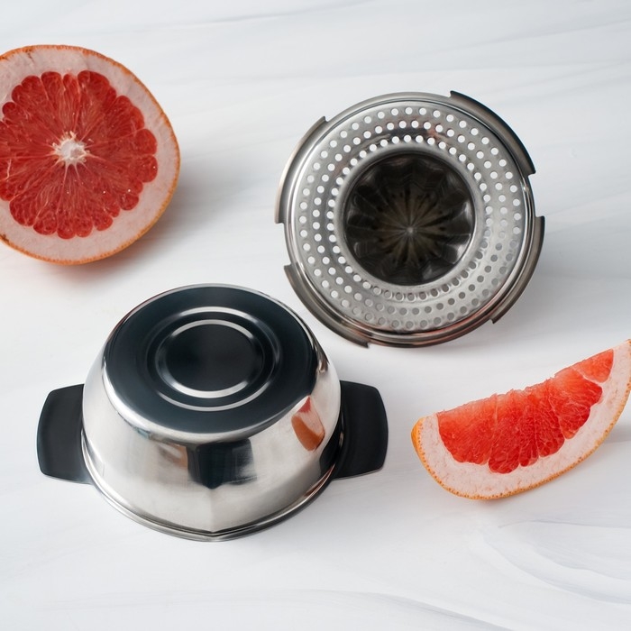 Соковыжималка из нержавеющей стали для цитрусовых, 13×10,5 см Соковыжималка из нержавеющей стали для цитрусовых, 13×10,5 см
