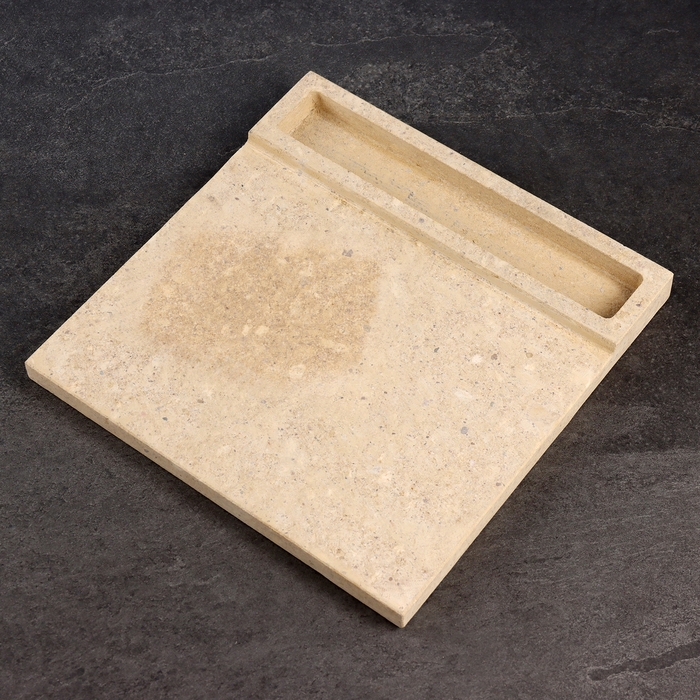 Пекарский камень с испарителем, вулканический, 30х30х2см Пекарский камень с испарителем, вулканический, 30х30х2см