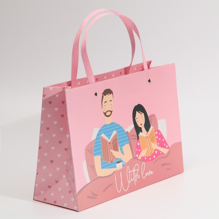 Пакет подарочный, упаковка, «С любовью», 30 х 20 х 10 см Пакет подарочный, упаковка, «С любовью», 30 х 20 х 10 см