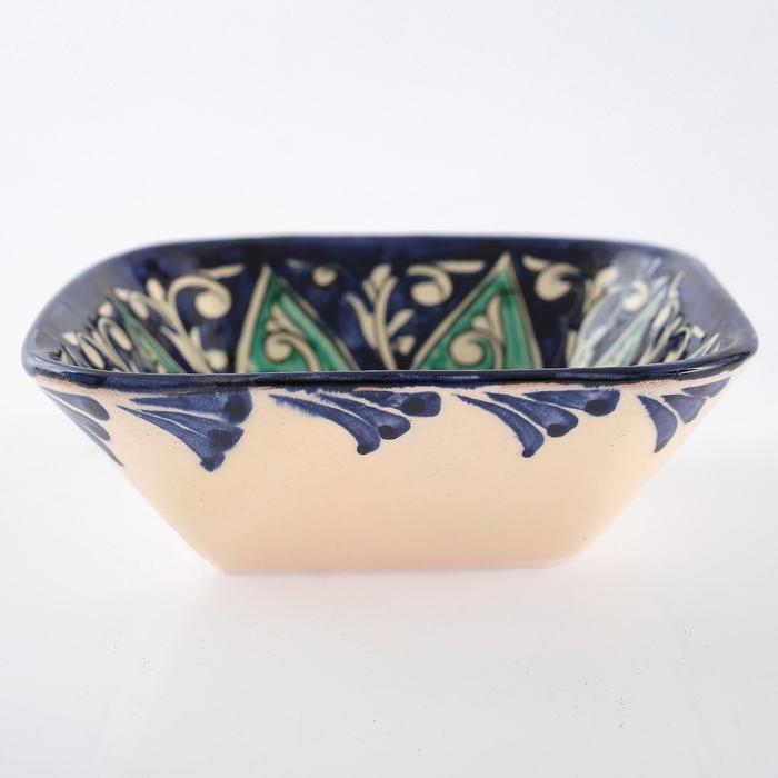 Салатница Риштанская Керамика Салатница Риштанская Керамика "Цветы", 14 см, микс