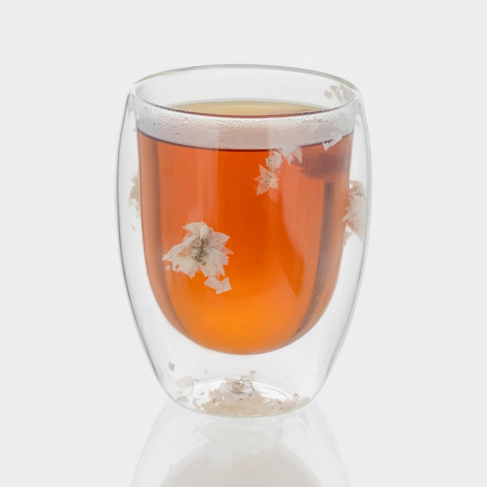 Набор стаканов с двойными стенками «Сухоцвет», 350 мл, 9,5х11,5 см, 2 шт Набор стаканов с двойными стенками «Сухоцвет», 350 мл, 9,5х11,5 см, 2 шт