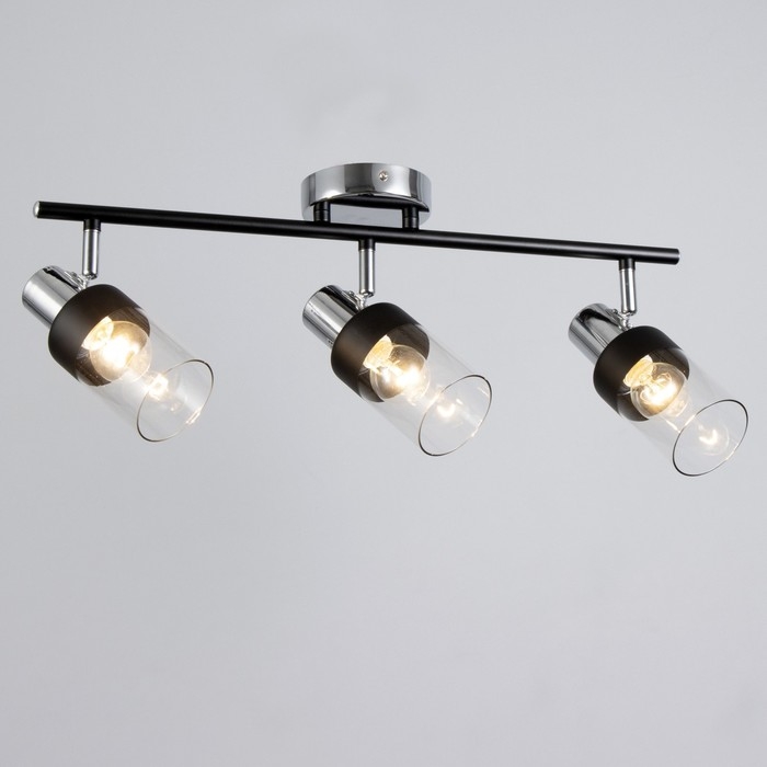 Светильник Светильник "Масуми " 3х40 Вт Е14 черный/хром 58х10х20см