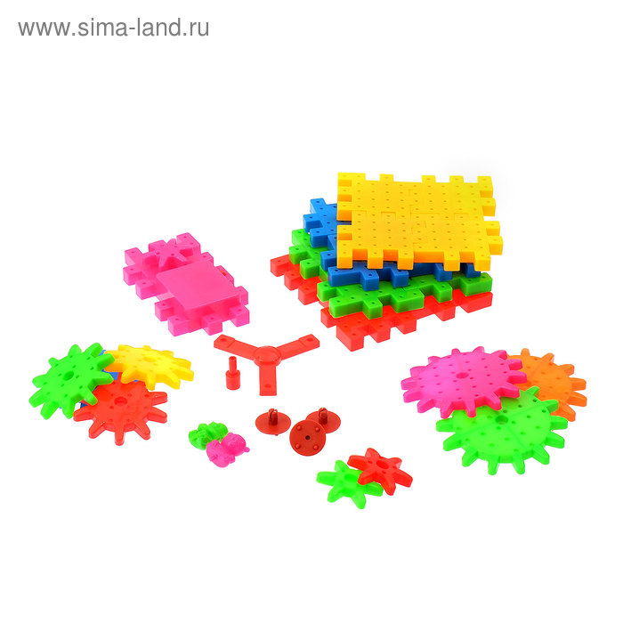 Конструктор «Забавные шестерёнки», работает от батареек, 53 детали Конструктор «Забавные шестерёнки», работает от батареек, 53 детали